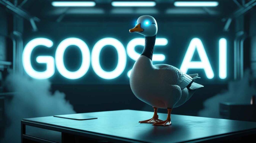 Goose AI agent futuristic visualization