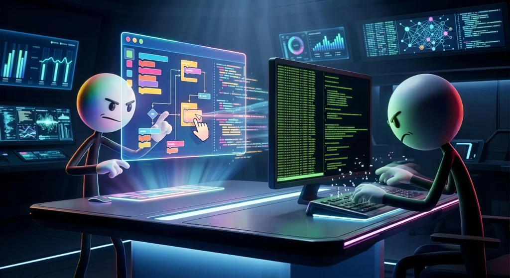 Claude Code vs Cursor comparison showing a visual IDE interface battling an autonomous CLI terminal agent.
